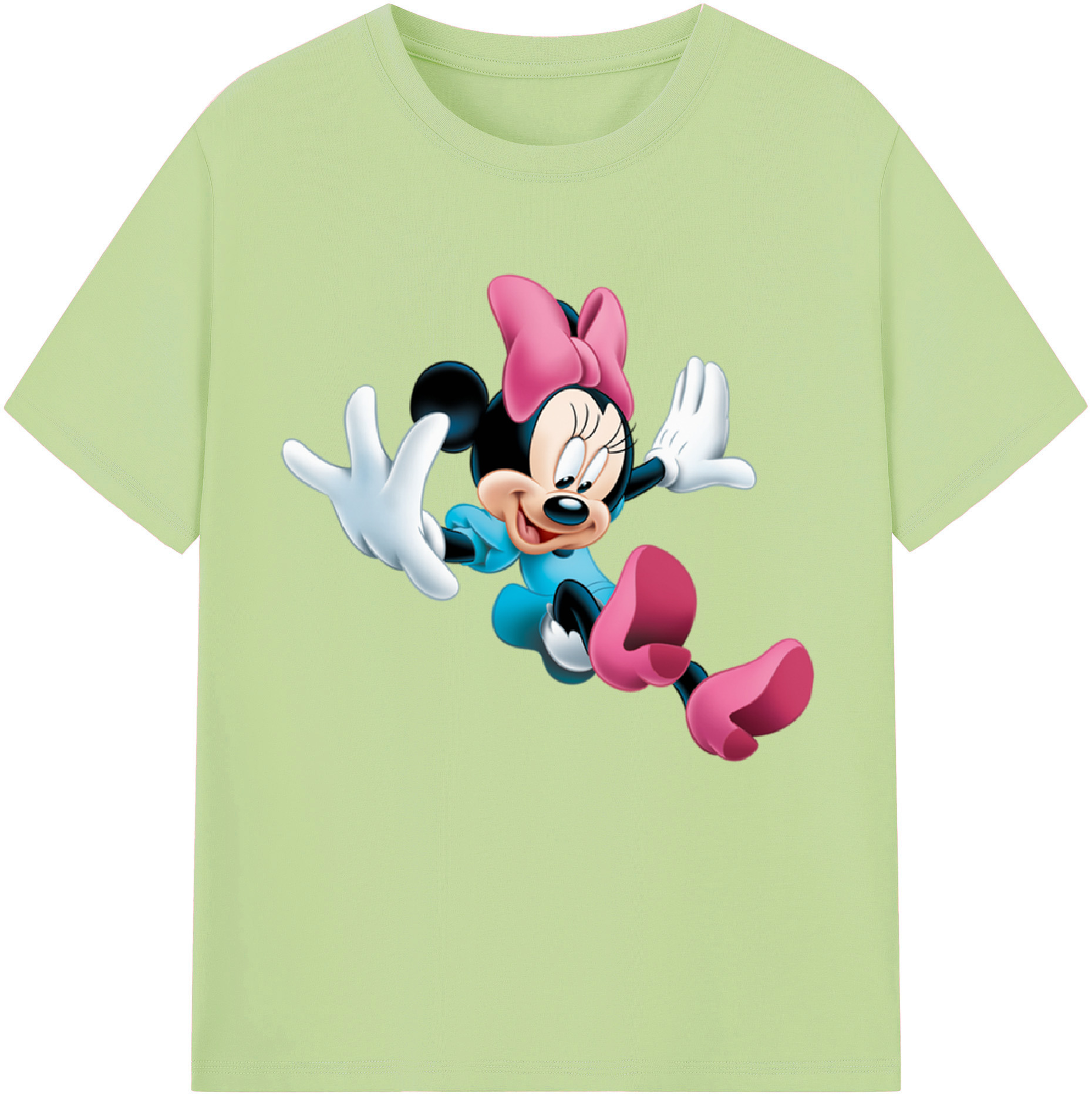 （画像用） ミッキーマウス Mickey Mouse 綿100％半袖Tシャツ（フロントプリント）